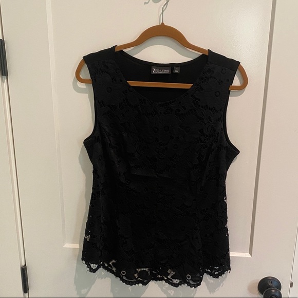 New York & Company Black Lace Tank Top Size M - Picture 1 of 4